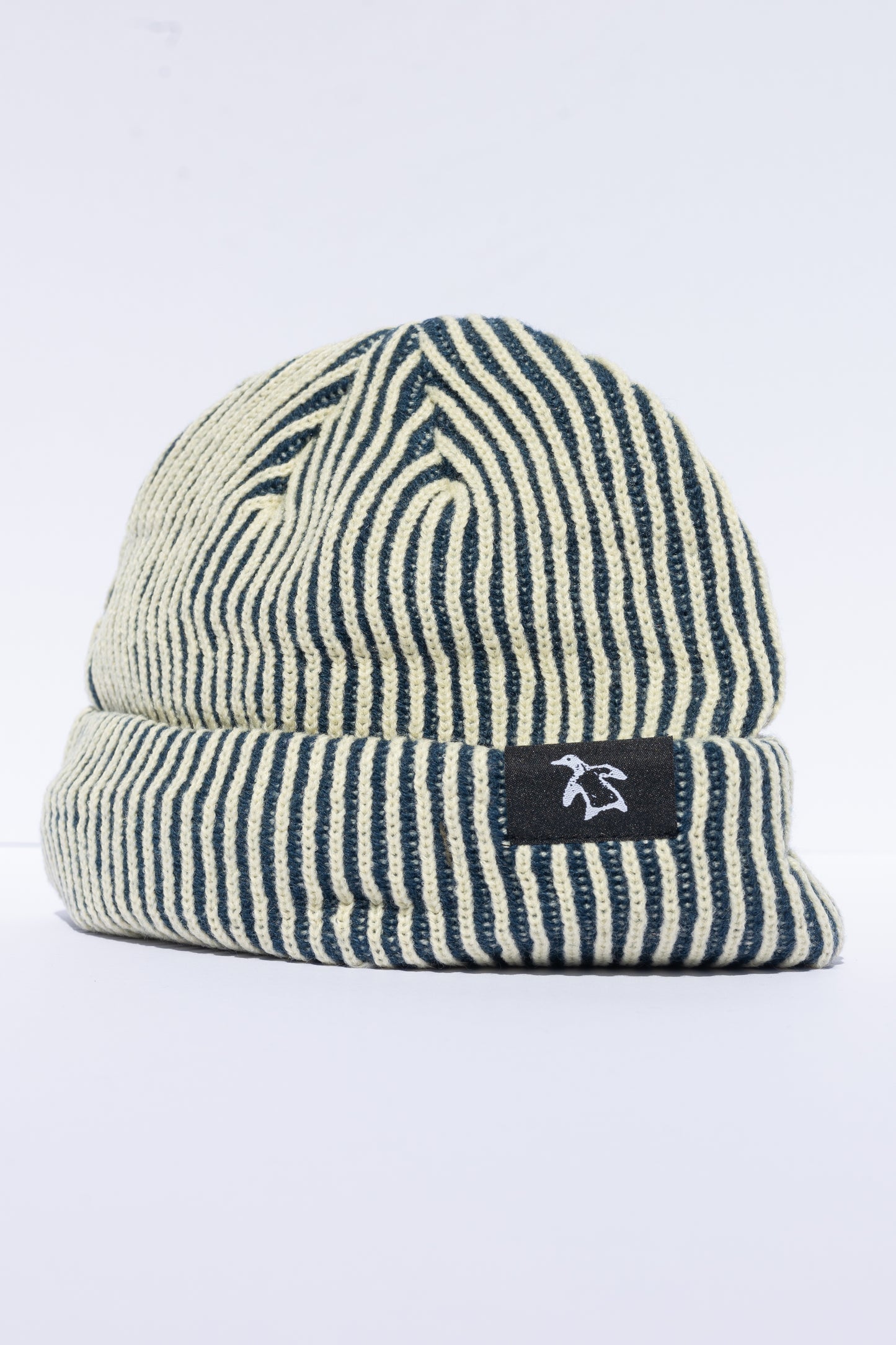 Butter/Navy blue Bird beanies