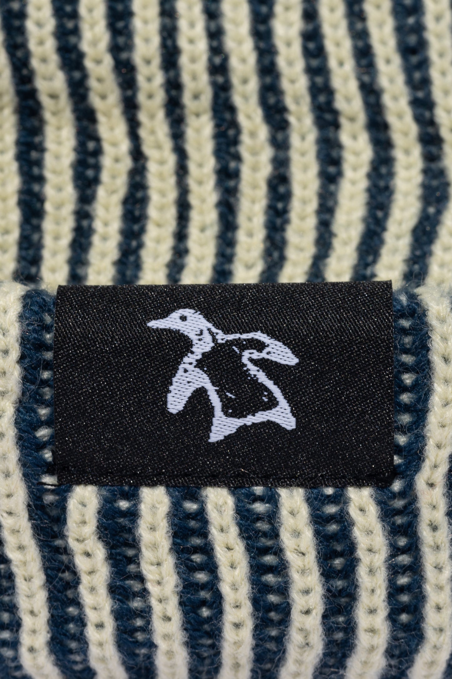 Butter/Navy blue Bird beanies