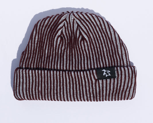 Maroon/Baby blue Bird Beanie