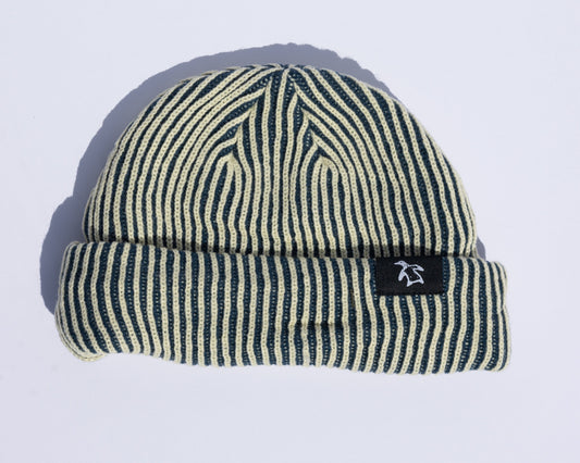 Butter/Navy blue Bird beanies