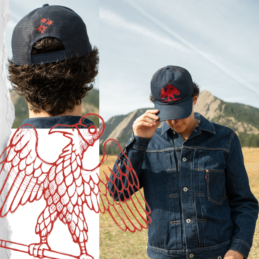 Denim trucker hat
