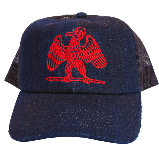 Denim trucker hat