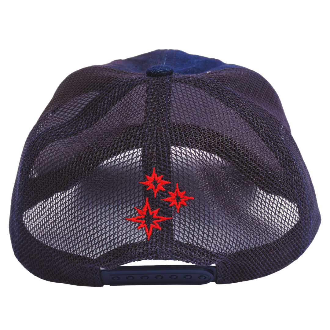 Denim trucker hat